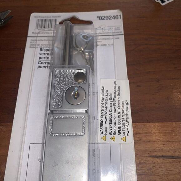 gatehouse aluminum keyed bolt lock Sliding Door Key Lock - Picture 4 of 4